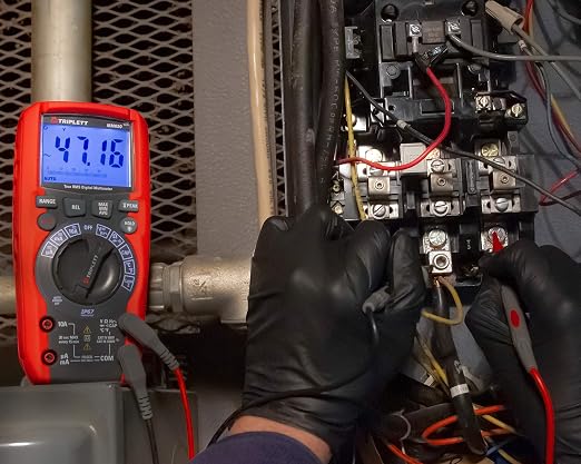 Triplett MM650 CAT IV True RMS 6000 Count Digital Multimeter with Lo Z - AC/DC Voltage, AC/DC Current, Resistance, Temperature, Capacitance, Frequency, Diode, Continuity