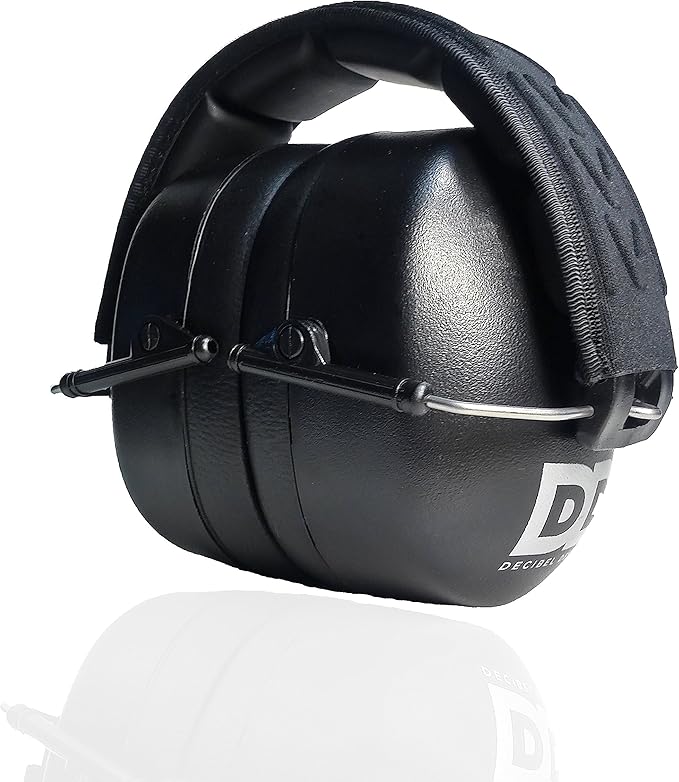 DECIBEL DEFENSE Professional Safety Ear Muffs 37dB NRR - The HIGHEST Rated & MOST COMFORTABLE Ear Protection for Shooting & Industrial Use - THE BEST HEARING PROTECTION...GUARANTEED (BLACK)