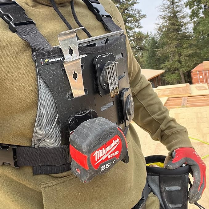 Holstery TapeMaster | Clip-On Tape Measure Holder - Low-Profile Measuring Tape Holster for Your Belt, Tool Bags, Pockets, or Pants
