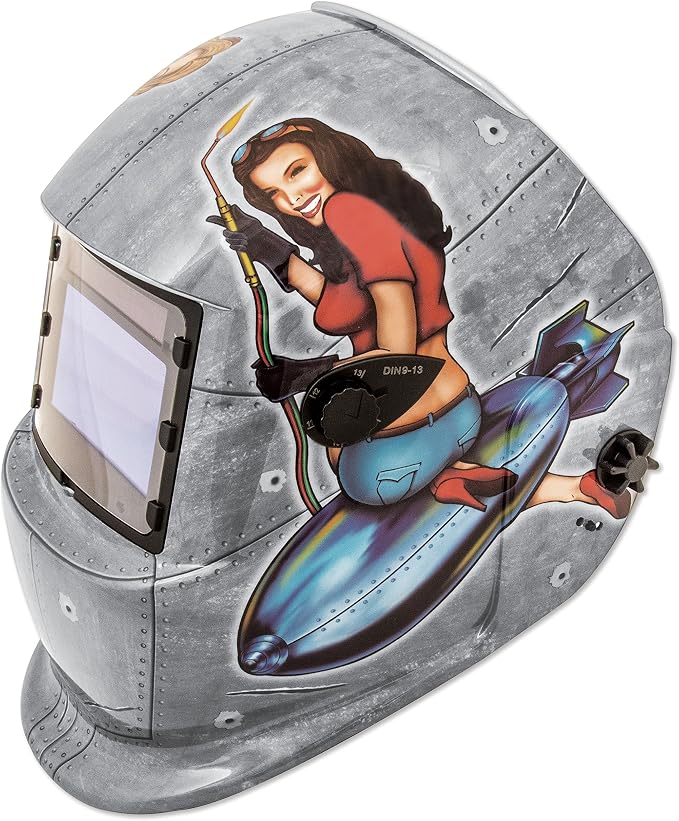 Titan Tools Shop Iron 41288 Solar Powered Auto Darkening Welding Helmet, One Size, Factory