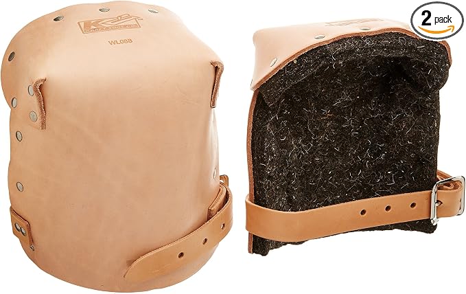 Kraft Tool WL088 1-Inch Thick Felt Leather Knee Pads
