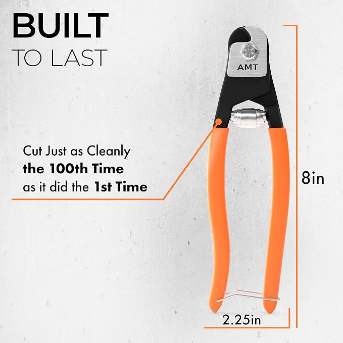 AMERICAN MUTT TOOLS Copper Wire Cable Cutter and Steel Wire Rope Cutter