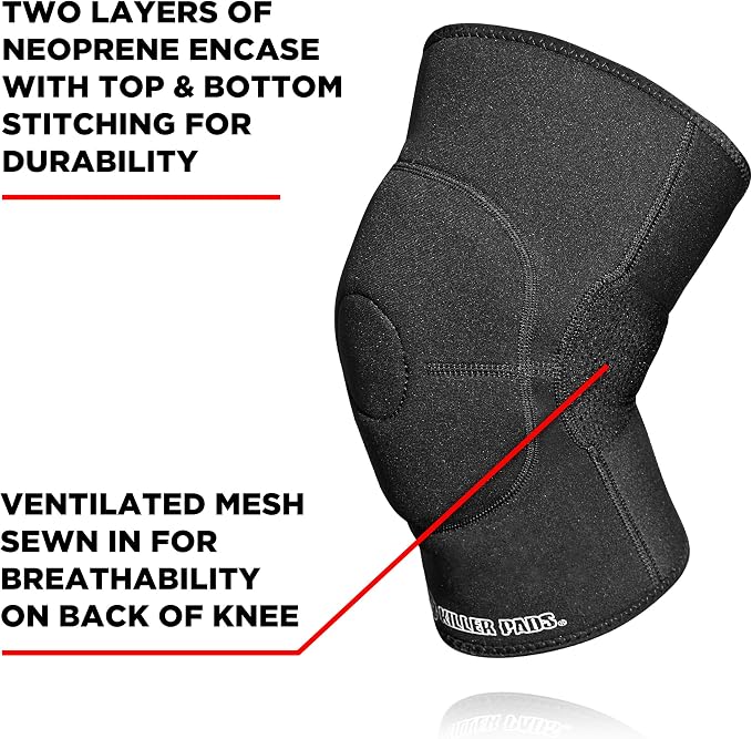 187 Killer Pads Knee Gasket, Low Profile Knee Protection for Skateboarding and Other Action Sports