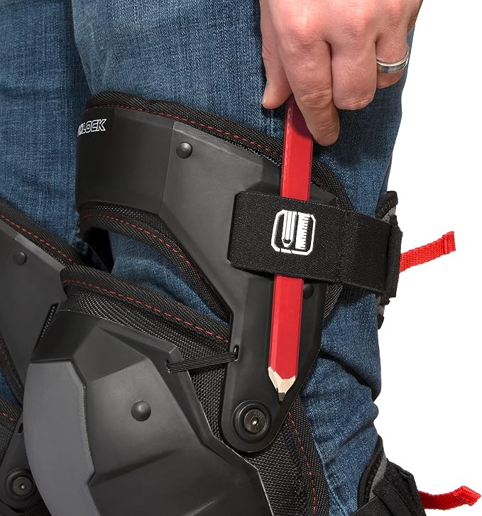 Prolock Impact-Absorbing Gel Knee Pads with Thigh Stabilization, Ideal for Flooring/Roofing, Adjustable (1 pair)