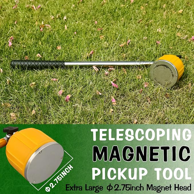 ULIBERMAGNET Magnetic Flexible Adjustable Telescopic Rod, Quick Release Magnetic Pickup Tool, Material Handling Magnet,Magnetic Sweeper for Small Metal Object,Nails,Nut,Screw, Tacks,Metal Scraps