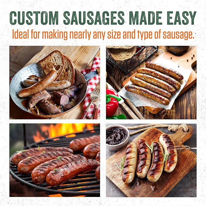 LEM Products MightyBite Vertical Stainless Steel 5 Pound Capacity Sausage Stuffer with Plastic Stuffing Tubes and 20 Pound Manual Meat Mixer Set