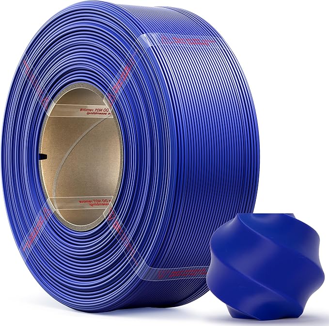 PLA Basic, Pre-Dried Refill Filament 1kg (2.2lbs) for Reusable Spools, 1.75mm Spool-Less 3D Printing Filament, Compatible with Bambu Lab 3D Printers – Dark Blue