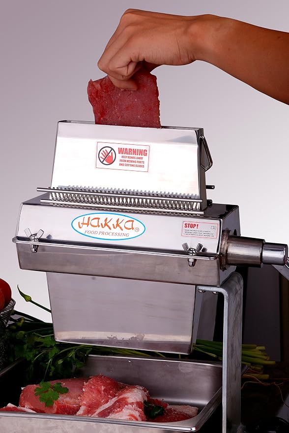 Hakka Commercial Meat Tenderizer, Manual Meat Tenderizer Machine Stainess Steel 5 inch/125mm 27 Knife Meat Flatten Tool for Steak