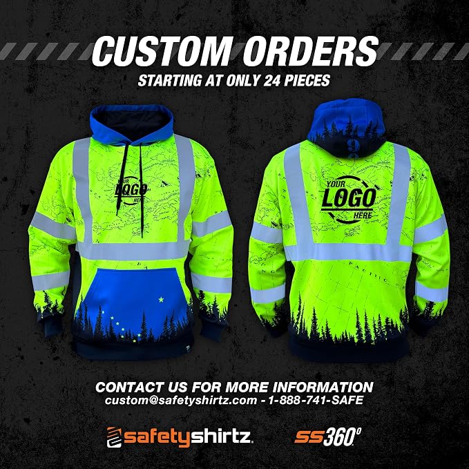 SafetyShirtz SS360 ANSI Class 3 Type R Graphic Hoodie
