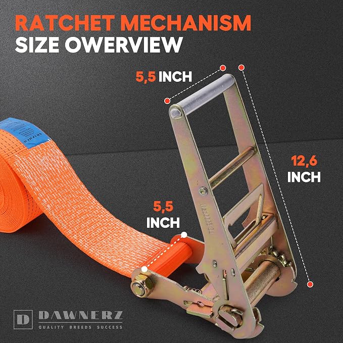 Endless Ratchet 30 ft x 4 inch Tie Down Strap – Heavy Duty Cargo Strap 22000 Lbs for Trucks and Trailers