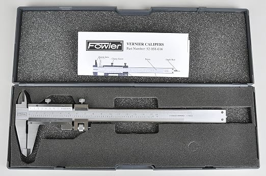 Fowler 52-058-016-0, Vernier Caliper with 0-6"/150mm Measuring Range