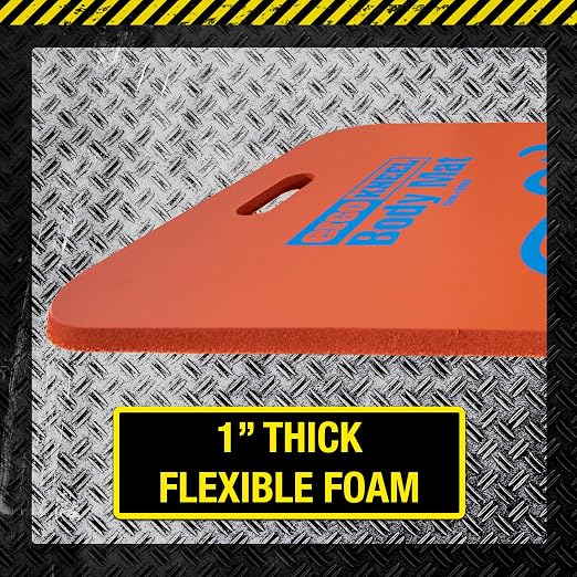 High Visibility Orange Body Mat – 41" x 17" Extra Thick 1” Anti-Fatigue Foam Work Mat | Heavy-Duty Closed-Cell Body Pad for Mechanics, Aircraft Maintenance, Garage & Industrial Work