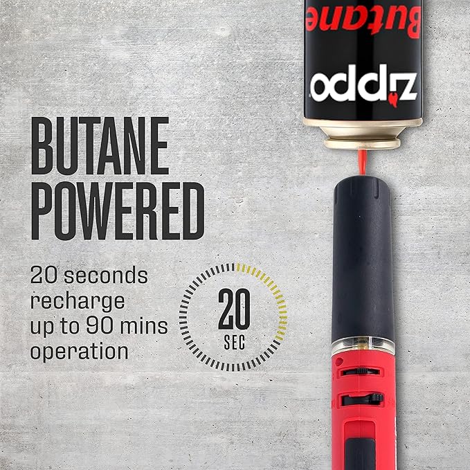 Berkling BSG-568 Butane Soldering Iron Kit - Self-Ignite, Instant Start, Portable Cordless Welding Micro Solder Torch Heat Gun Includes 5 Tips, 15g 60/40 Rosin Core Solder Wire, Mini Wrench, Sponge