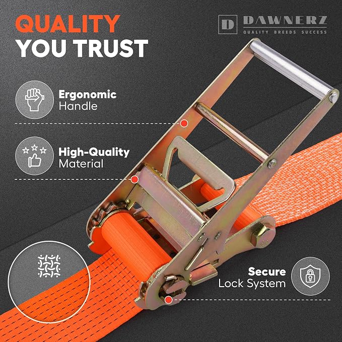 Heavy Duty 40 Ft x 4 inch Endless Ratchet Strap – 22000 Lb Breaking Strength Tie Down for Cargo, Truck, and Trailer.
