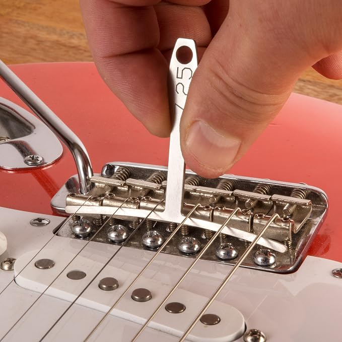 StewMac Basic Guitar Setup Kit - Metric | Includes String Action Gauge, Precision Straightedge, and 9 Understring Radius Gauges | Professional, Accurate, and Easy to Read Luthier Tools
